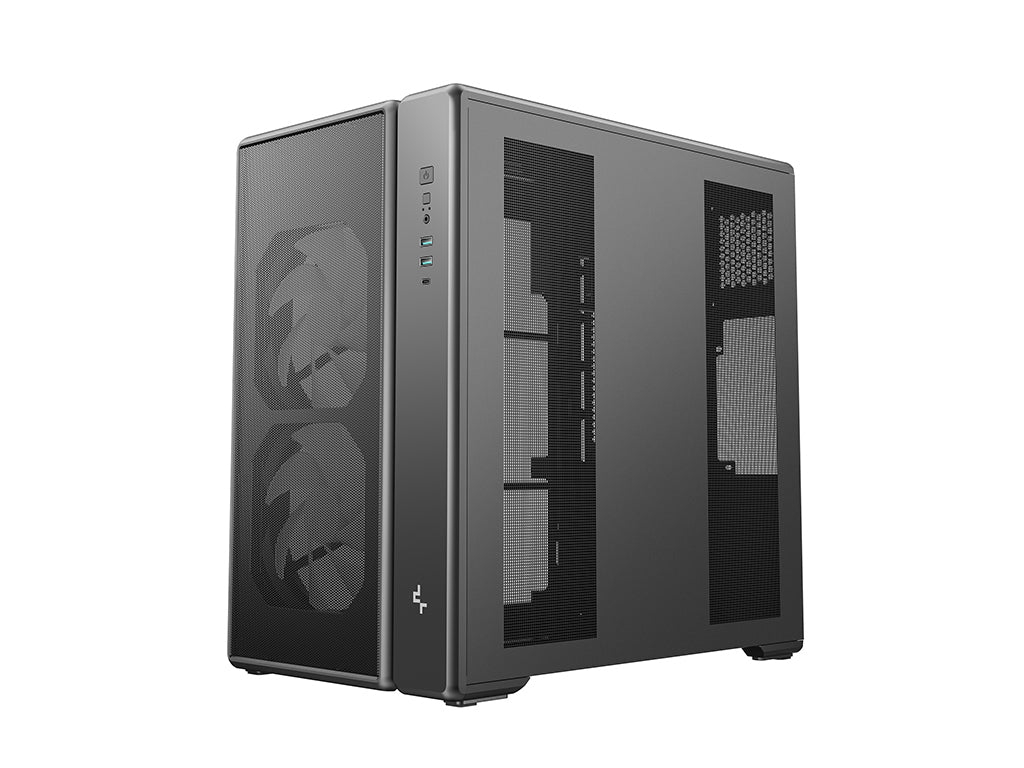 Računalniško ohišje DeepCool CG590 MESH 2F, ATX, Midi-Tower, Kaljeno steklo, črno