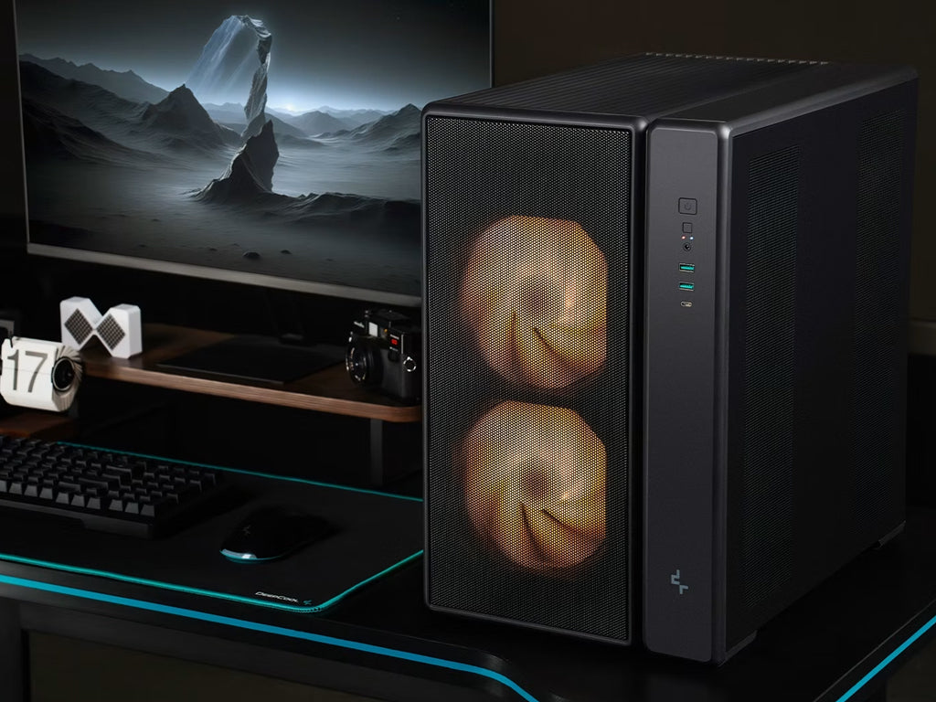 Računalniško ohišje DeepCool CG590 MESH 2F, ATX, Midi-Tower, Kaljeno steklo, črno