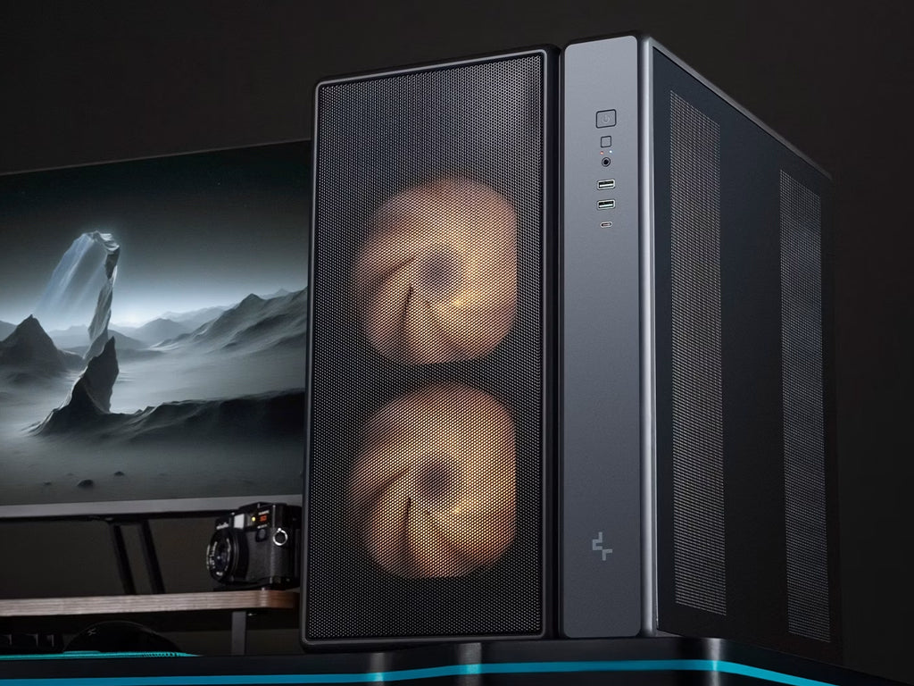 Računalniško ohišje DeepCool CG590 MESH 2F, ATX, Midi-Tower, Kaljeno steklo, črno