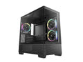 Računalniško ohišje DeepCool CG380U 3F, micro-ATX, ARGB, ukrivljeno kaljeno steklo, črno
