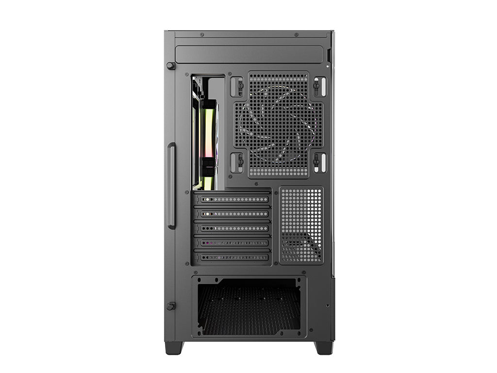 Računalniško ohišje DeepCool CG380U 3F, micro-ATX, ARGB, ukrivljeno kaljeno steklo, črno