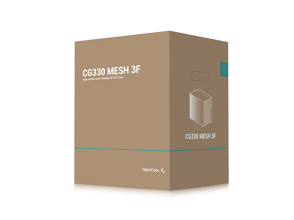 Računalniško ohišje DeepCool CG330 MESH 3F, micro-ATX, ARGB, kaljeno steklo, črno