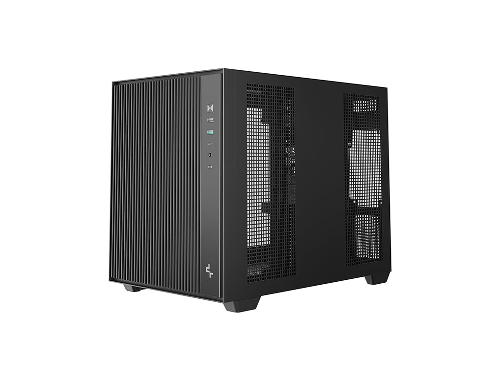 Računalniško ohišje DeepCool CG330 MESH 3F, micro-ATX, ARGB, kaljeno steklo, črno