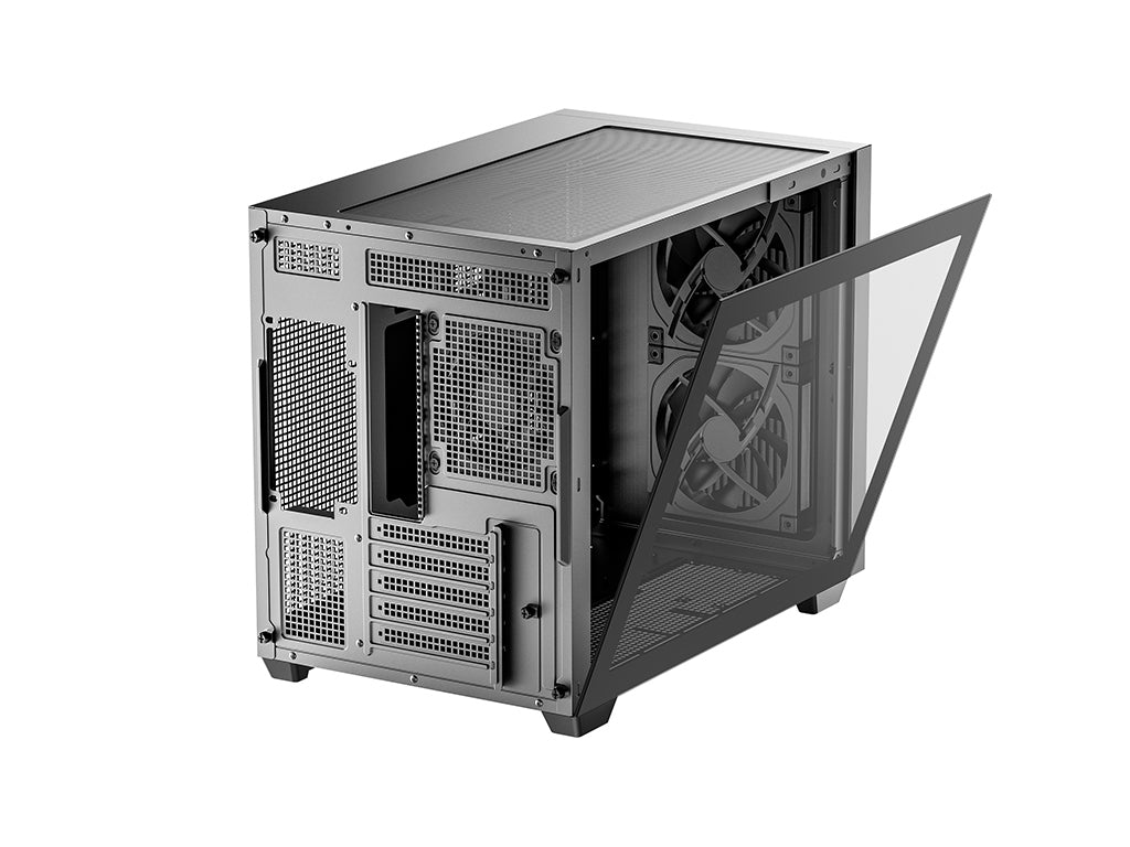 Računalniško ohišje DeepCool CG330 MESH 3F, micro-ATX, ARGB, kaljeno steklo, črno