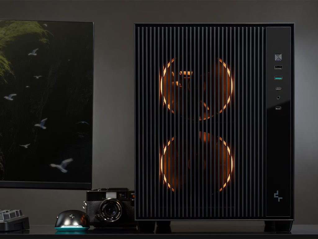 Računalniško ohišje DeepCool CG330 MESH 3F, micro-ATX, ARGB, kaljeno steklo, črno