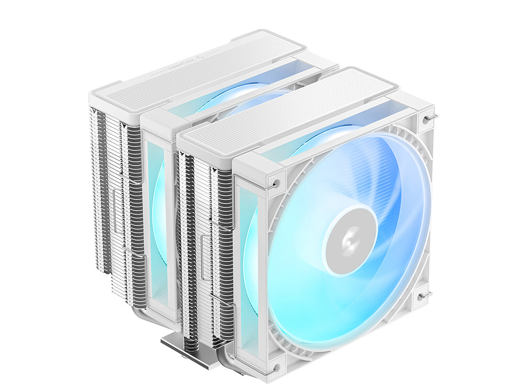 Hladilnik za procesor DeepCool AG620 G2 WH ARGB, 2x 120mm, bel