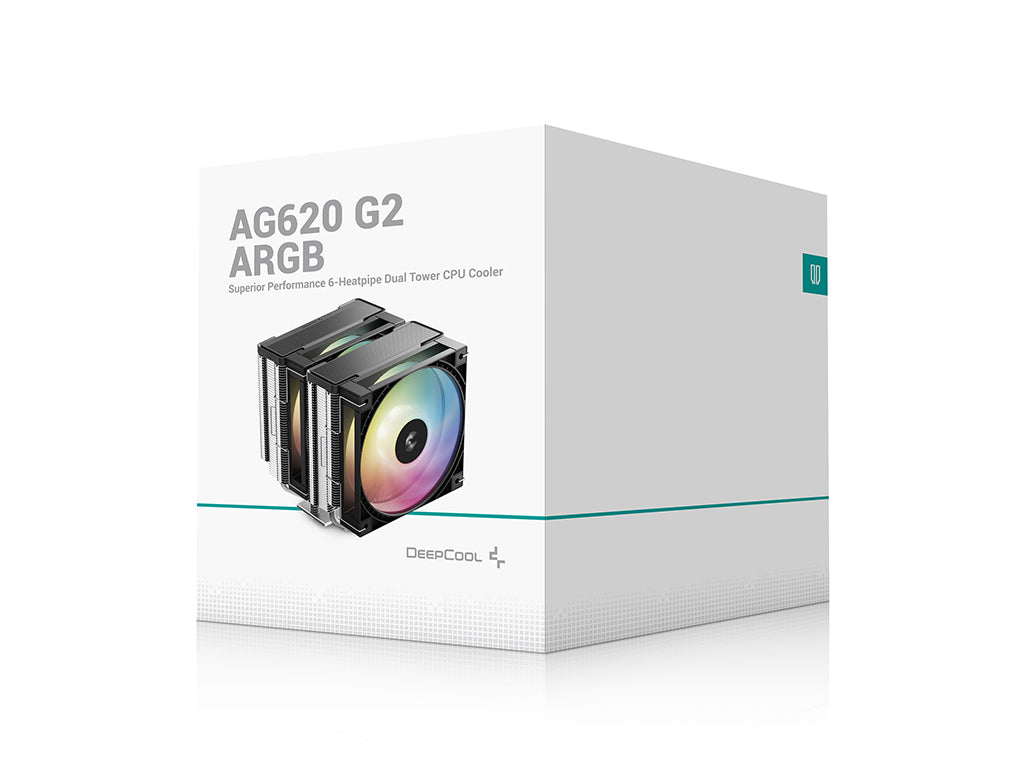Hladilnik za procesor DeepCool AG620 G2 ARGB, 2x 120mm, črn