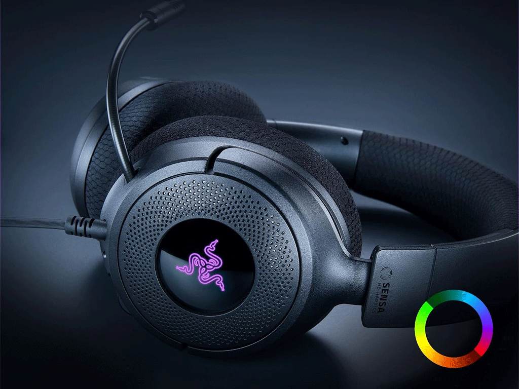 Slušalke Razer Kraken V4 X Sensa HD Haptics Edition, črna
