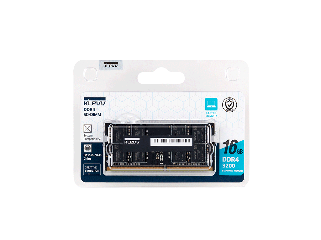 RAM SODIMM DDR4 16GB PC4-25600 3200MT/s CL22 1.2V Klevv