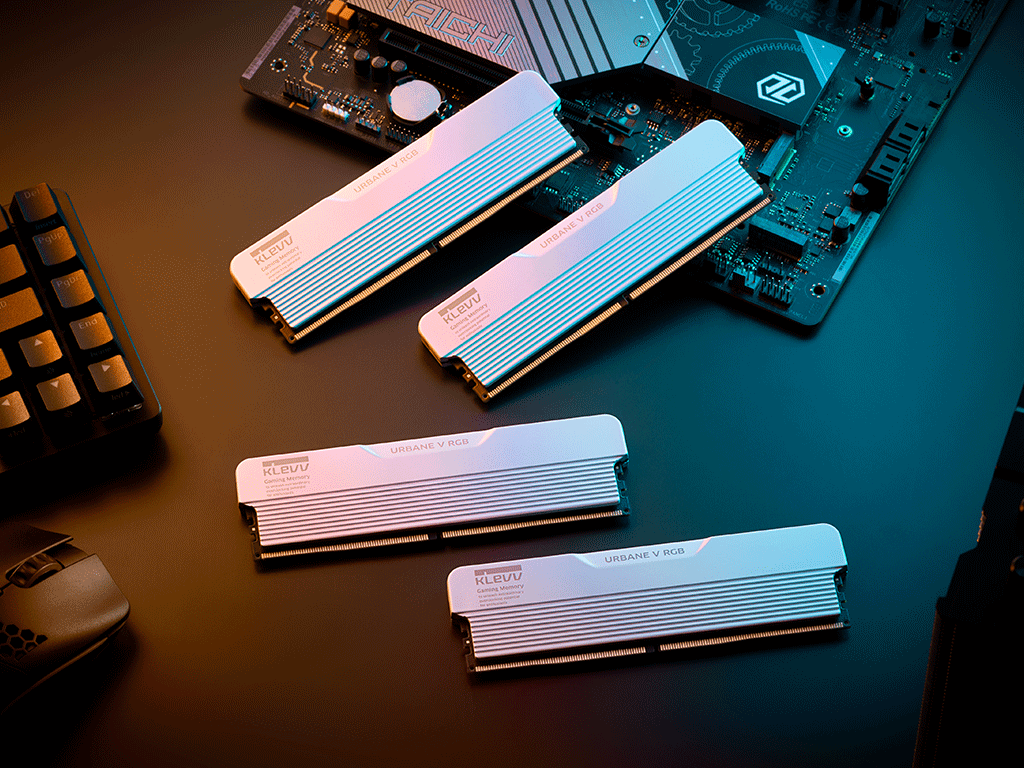 RAM DDR5 32GB Kit (2x16GB) 6000MT/s CL30 1.35V, Klevv Urbane V RGB, bel, EXPO/XMP