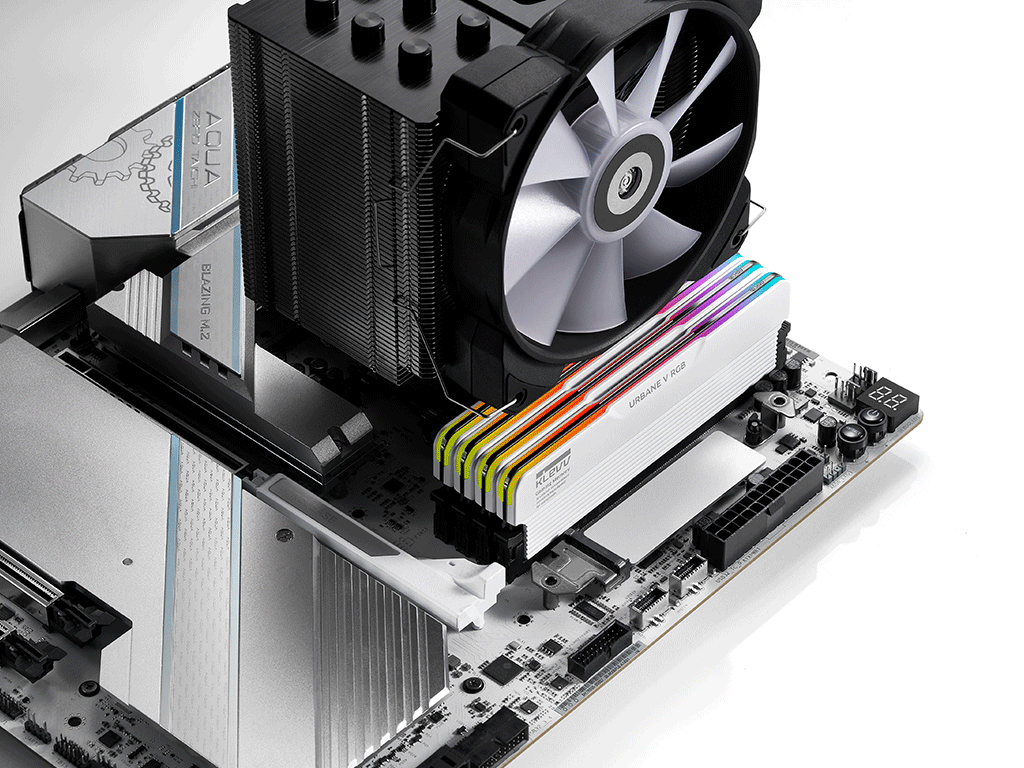 RAM DDR5 32GB Kit (2x16GB) 6000MT/s CL30 1.35V, Klevv Urbane V RGB, bel, EXPO/XMP