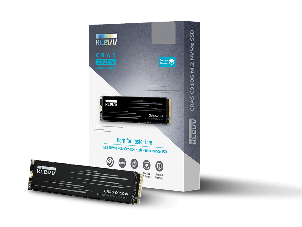 SSD 1TB M.2 80mm PCI-e 4.0 x4 NVMe, 3D TLC, Klevv Cras C910G (K01TBM2SP0-10G)