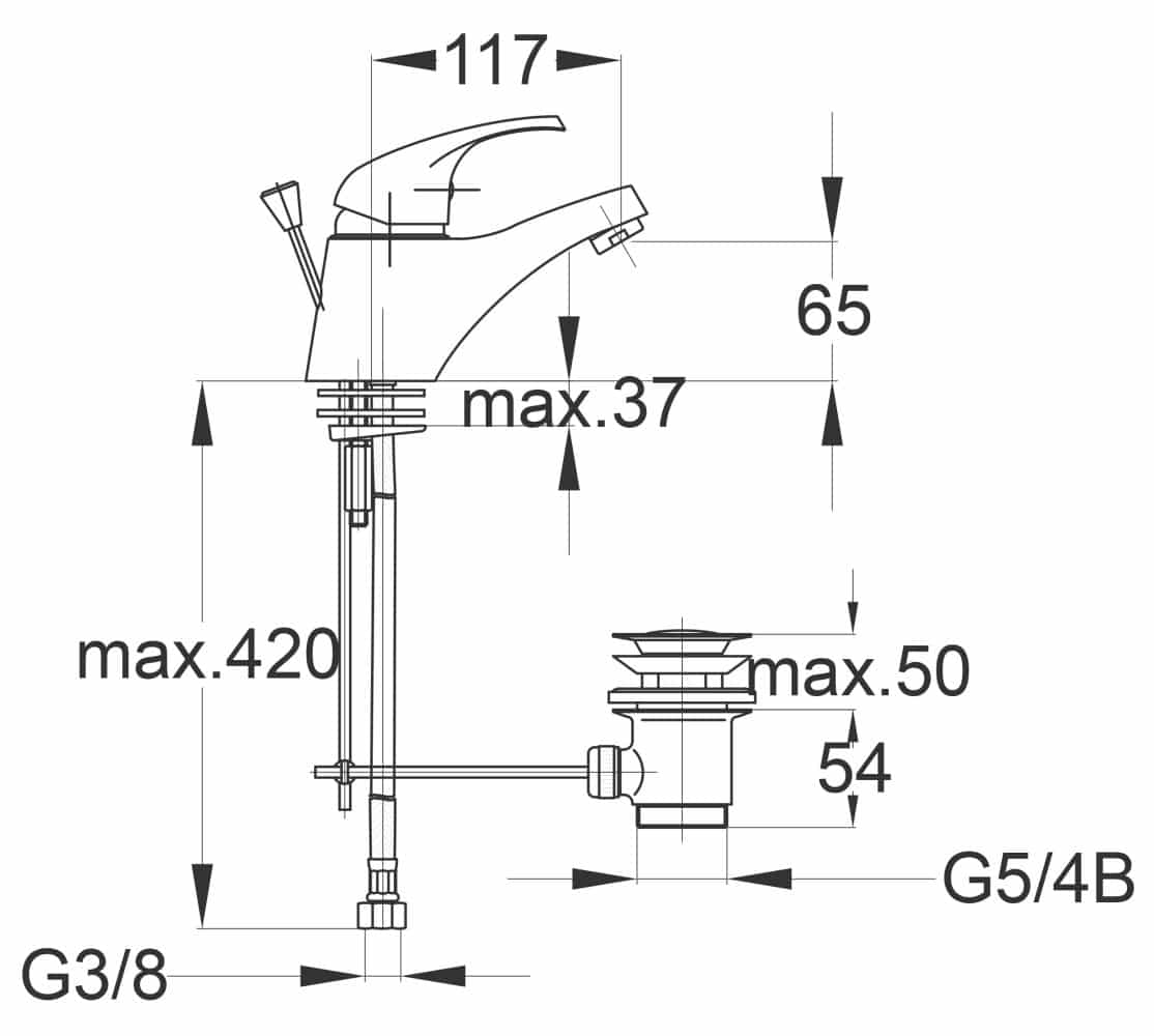 Unitas Armatura za Umivalnik s10