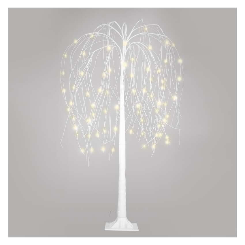 LED svetleča jelka, 120 cm, 3x AA, zunanja in notranja, topla bela