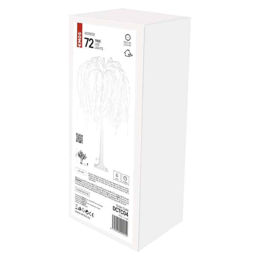 LED svetleča jelka, 120 cm, zunanja in notranja, hladna bela