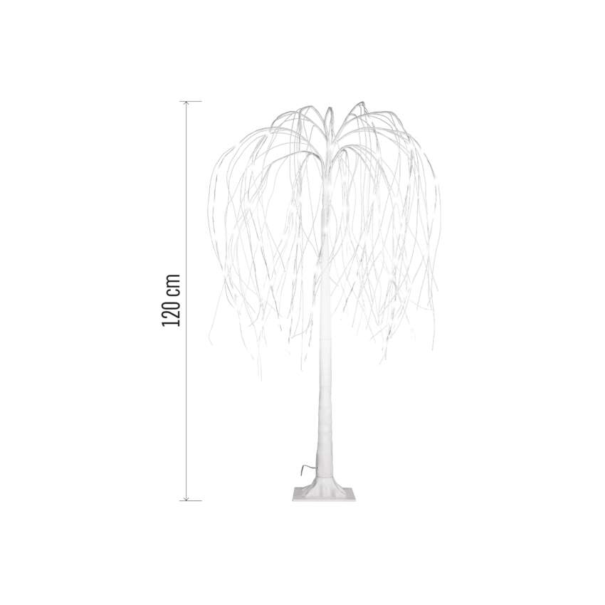 LED svetleča jelka, 120 cm, zunanja in notranja, hladna bela