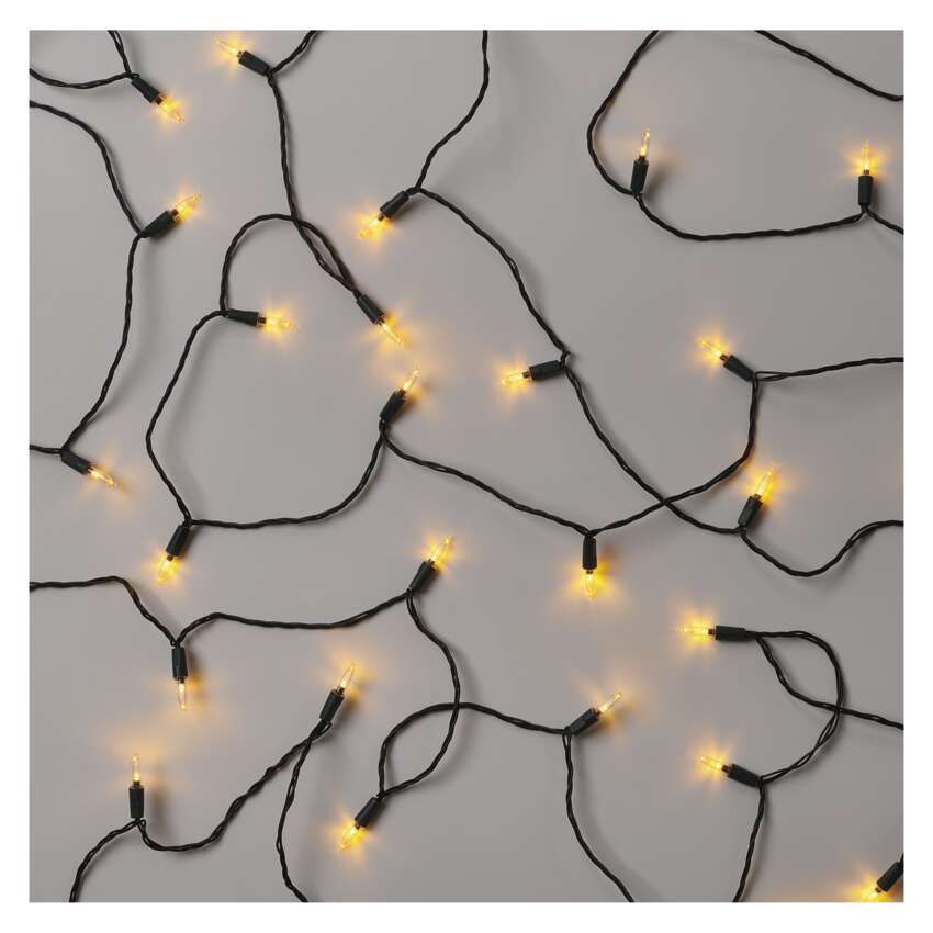 LED božična veriga – tradicionalna, 17,85 m, zunanja in notranja, vintage