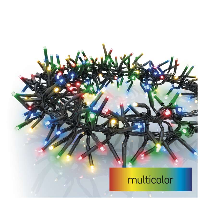 LED božična veriga – jež, 7,2 m, zunanja in notranja, večbarvna, programi