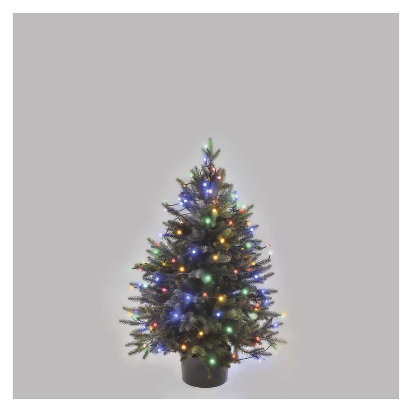 LED božična cherry veriga – kroglice, 8 m, zunanja in notranja, večbarvna, časovnik