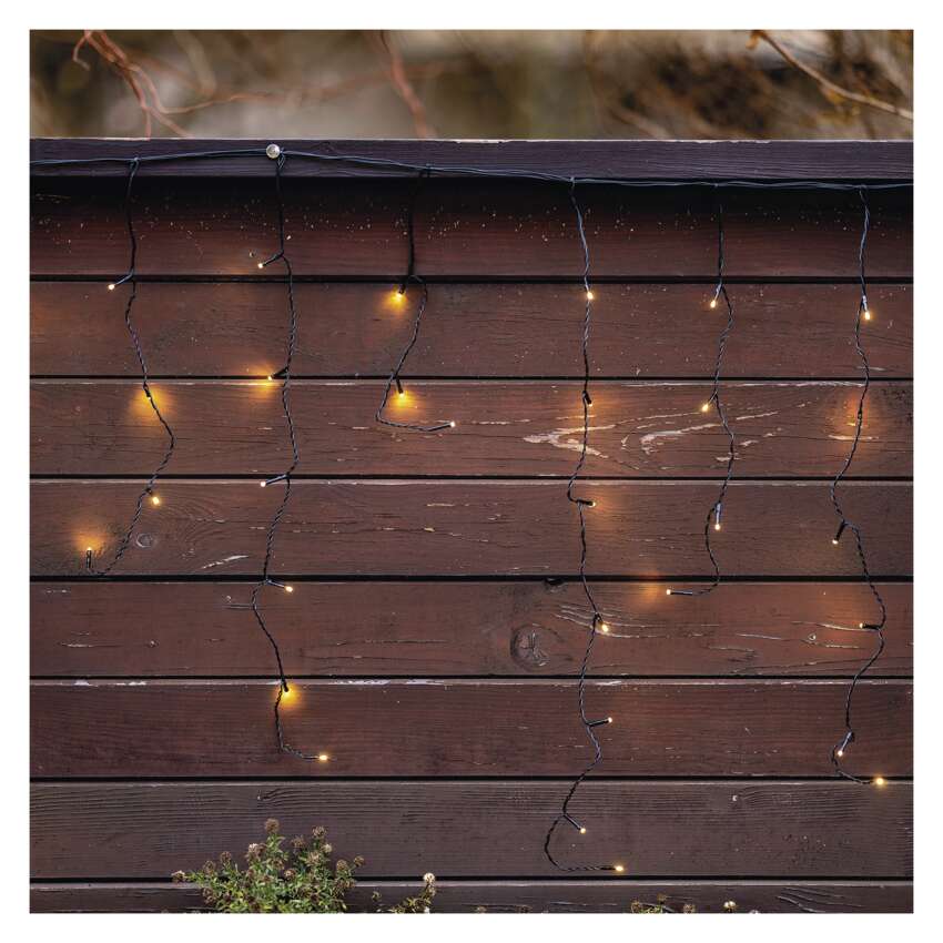Standard LED povezovalna  božična veriga – ledene sveče, 2,5 m, zun., topla bela