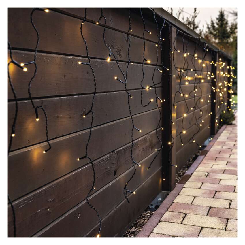 Standard LED povezovalna  božična veriga – ledene sveče, 2,5 m, zun., topla bela
