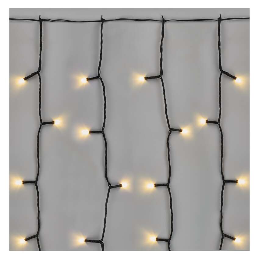 Standard LED povezovalna  božična veriga – zavesa, 1,1x2 m, zun., topla bela