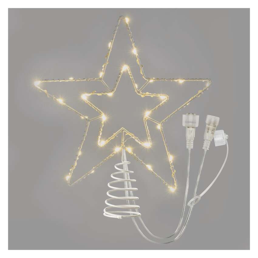 Standarden LED povezovalna božična zvezda, 28,5 cm, zun. in notr., topla bela