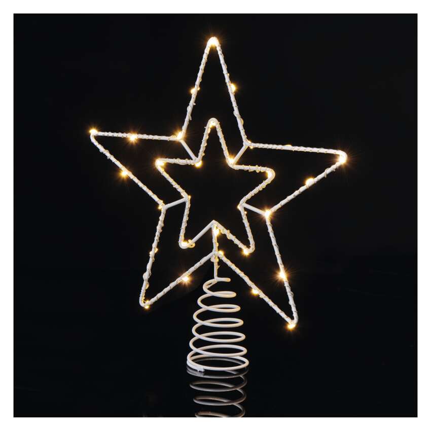 Standarden LED povezovalna božična zvezda, 28,5 cm, zun. in notr., topla bela