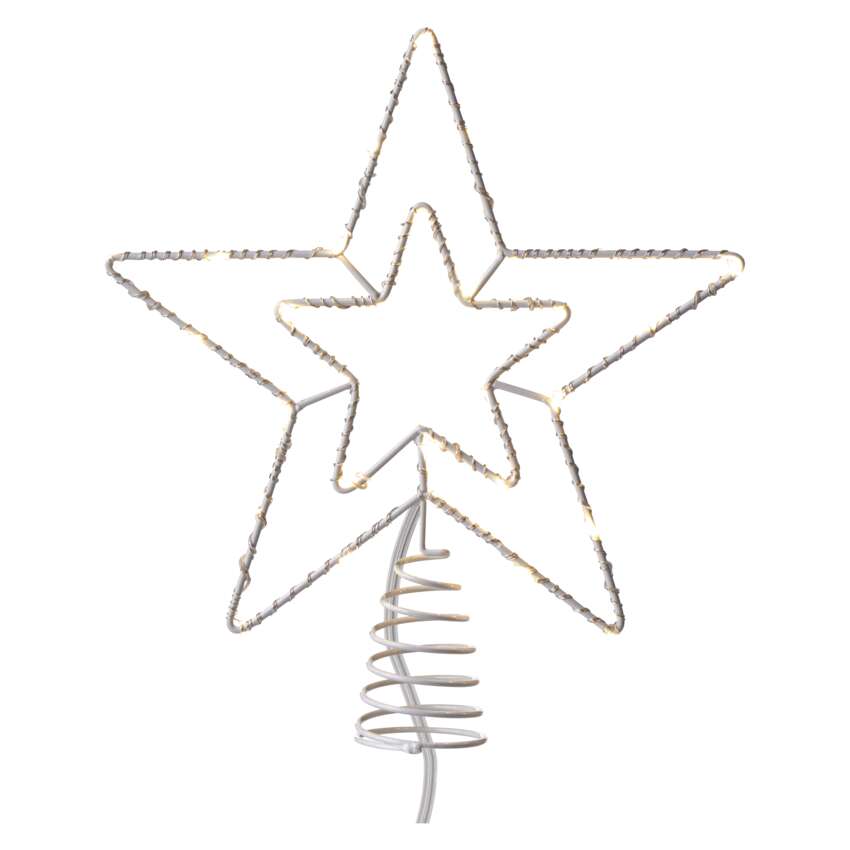 Standarden LED povezovalna božična zvezda, 28,5 cm, zun. in notr., topla bela