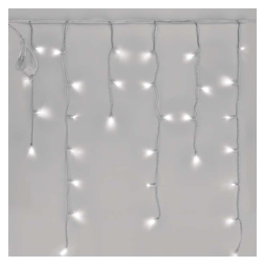 Standard LED povezovalna veriga utripajoča – ledene sveče, 2,5 m, zun., hl. bela