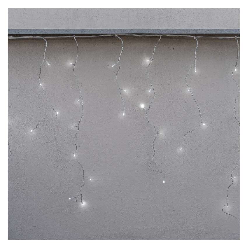 Standard LED povezovalna veriga utripajoča – ledene sveče, 2,5 m, zun., hl. bela