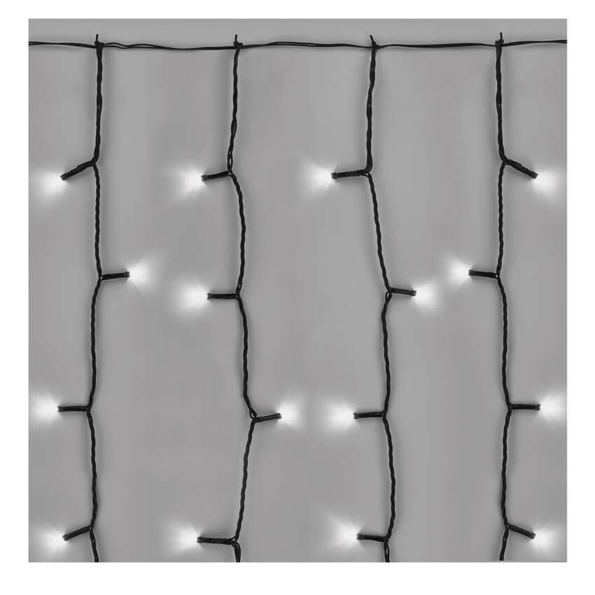 Standard LED povezovalna  božična veriga – zavesa, 1,1x2 m, zun., hladna bela