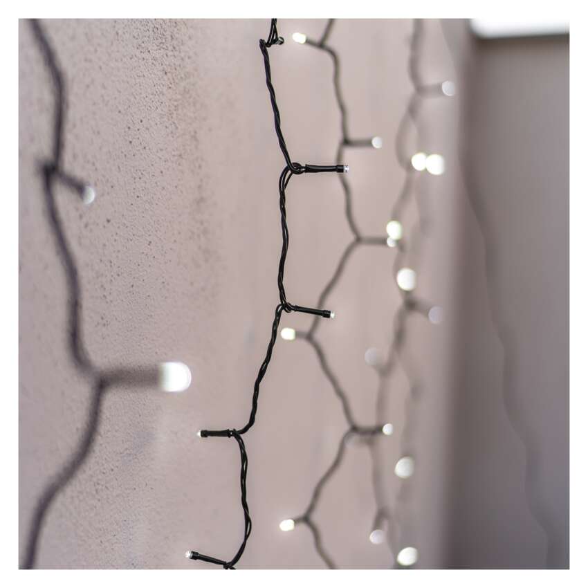 Standard LED povezovalna  božična veriga – zavesa, 1,1x2 m, zun., hladna bela