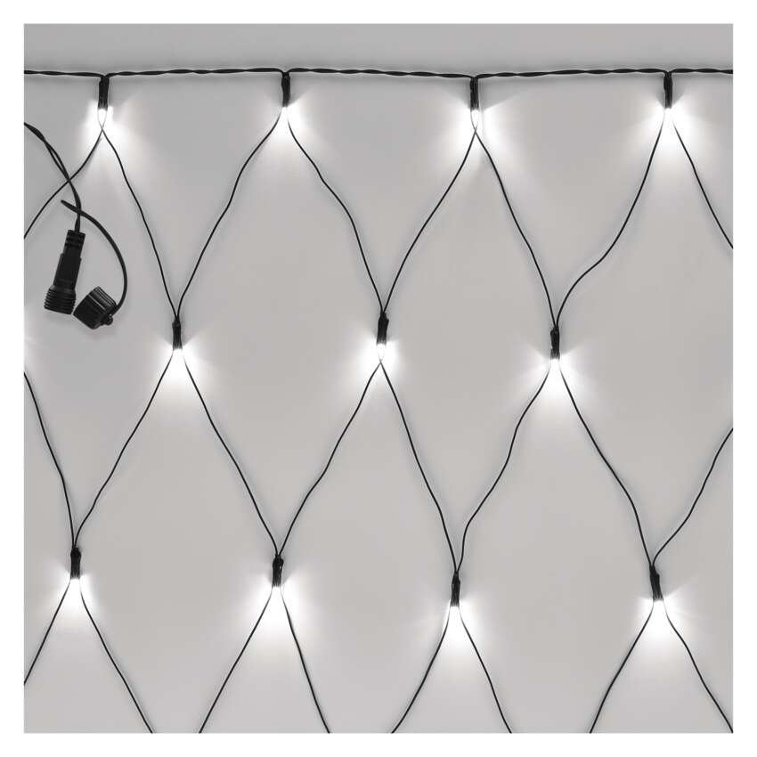Standard LED povezovalna  božična veriga – mreža, 1,5x2 m, zun., hladna bela