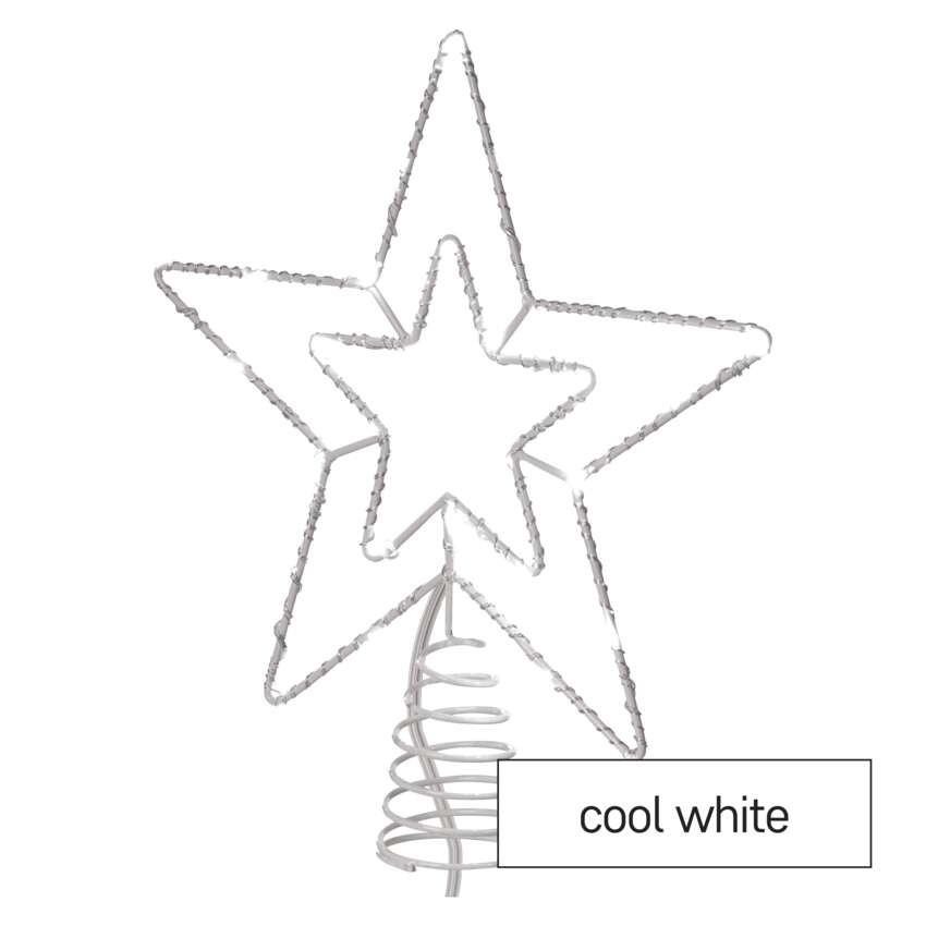 Standarden LED povezovalna božična zvezda, 28,5 cm, zun. in notr., hladna bela