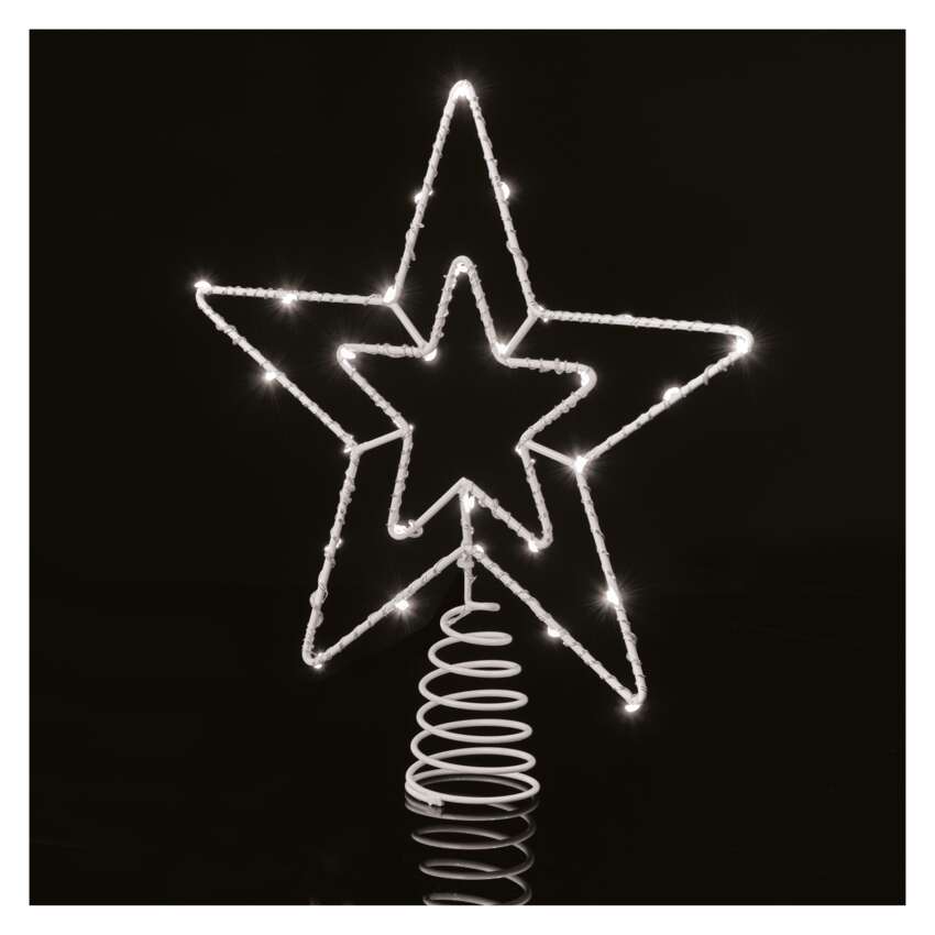 Standarden LED povezovalna božična zvezda, 28,5 cm, zun. in notr., hladna bela
