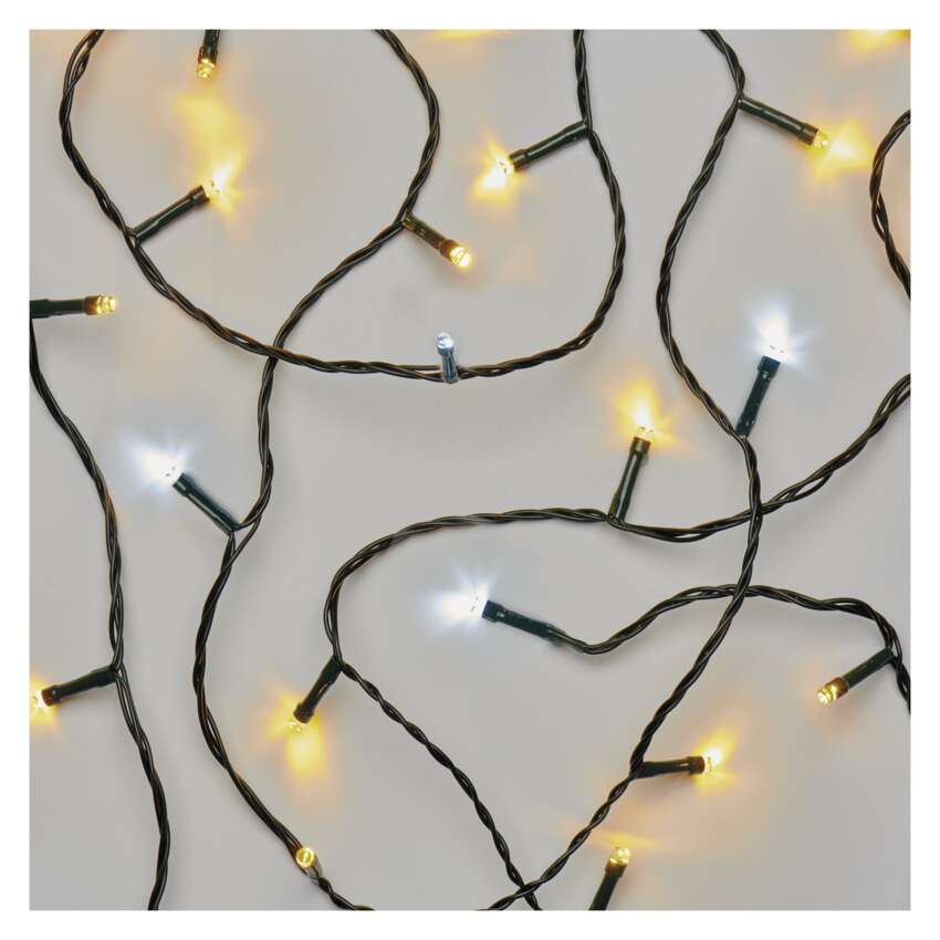 Standard LED povezovalna božična veriga, 10 m, zun. in notr., topla/hladna bela