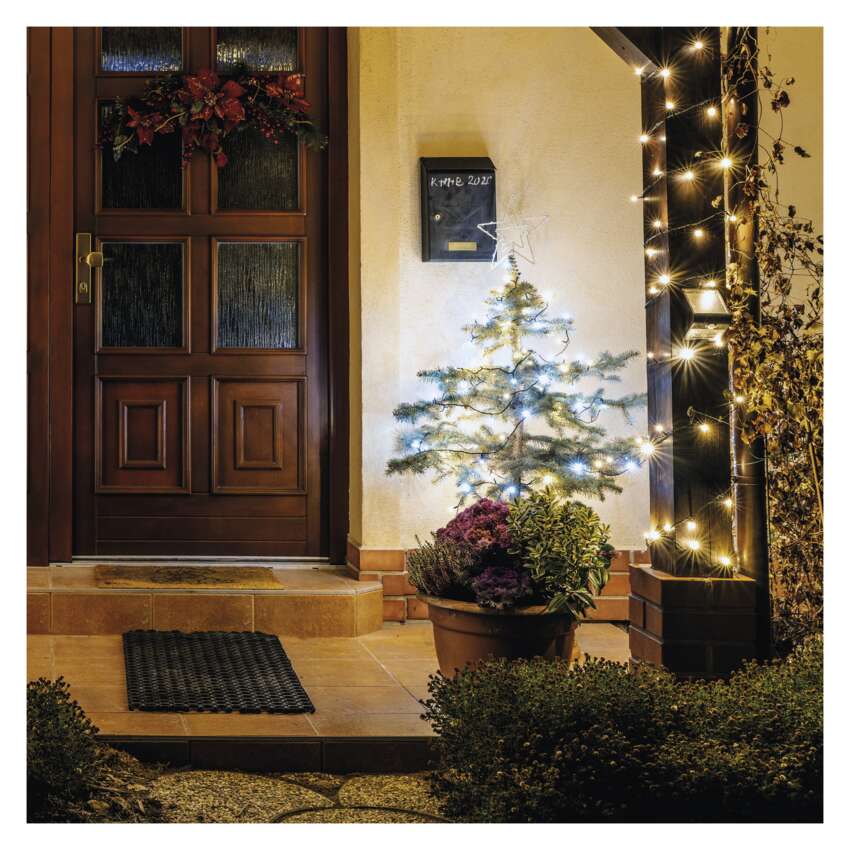 Standard LED povezovalna božična veriga, 10 m, zun. in notr., topla/hladna bela