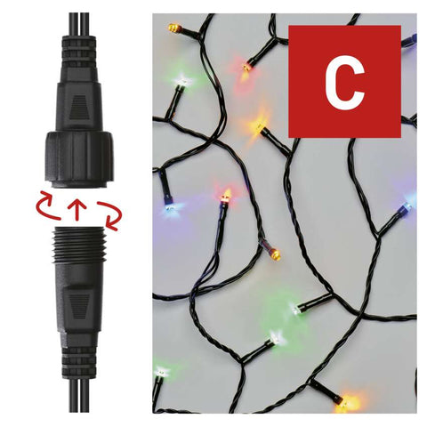 Standard LED povezovalna božična veriga, 5 m, zunanja in notranja, večbarvna