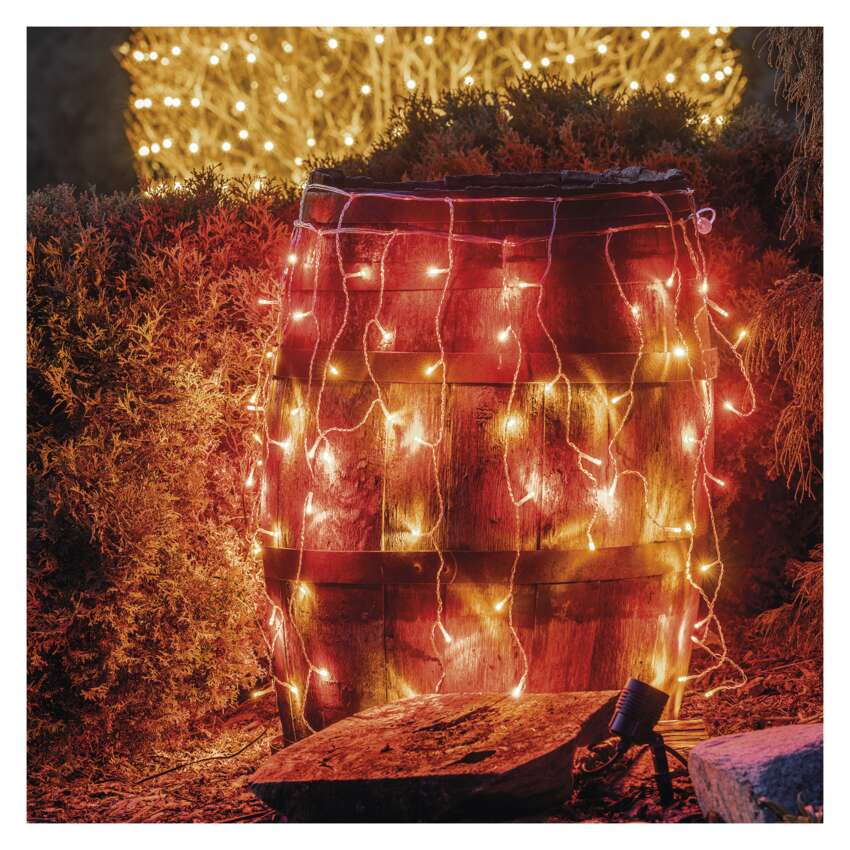 Standard LED povezovalna veriga nihajoča – ledene sveče, 2,5 m, zunanja, rdeča/vintage