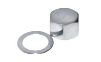 Fork nut with washer, for Tomos E90