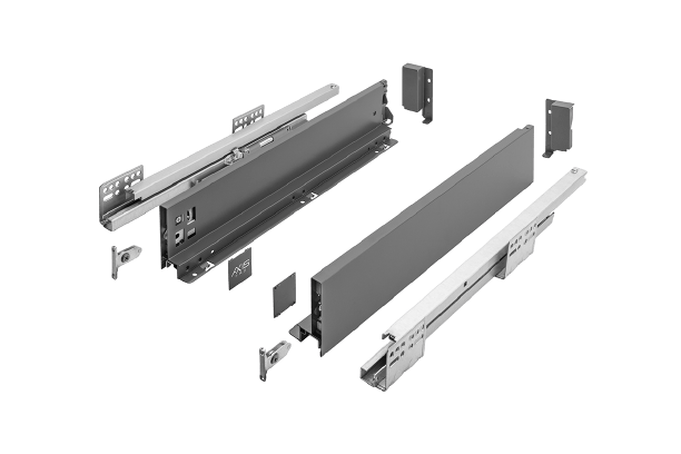 Vodilo za predal AXIS PRO  dolina 500 višina 116mm B-srednji Bel/Antracit