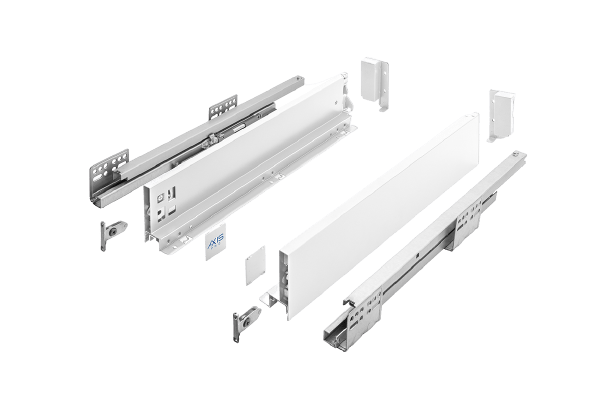 Vodilo za predal AXIS PRO  dolina 500 višina 116mm B-srednji Bel/Antracit