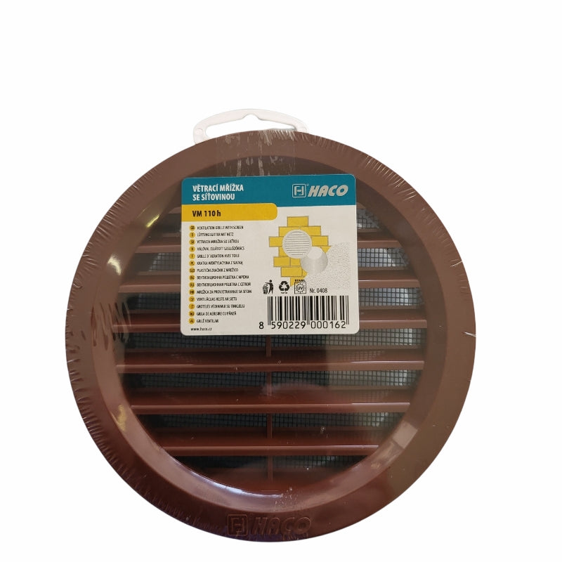 Plastic vent with mesh fi110 brown color