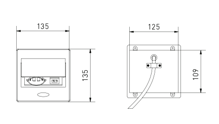 Vgradna vtičnica Avaro 1x Schuko in  2xUsb A Črne barve