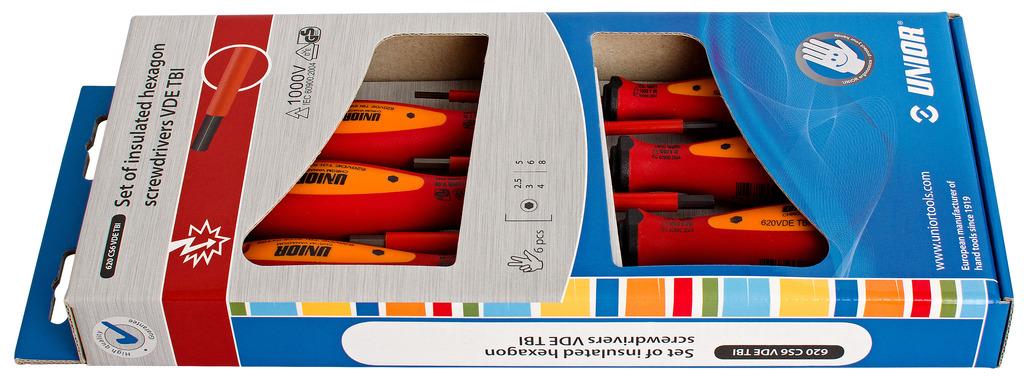 UNIOR IZVIJAČI INBUS VDE TBI V KARTONU Art.620CS6VDETBI 2,5-8 mm/6 kos (617048)
