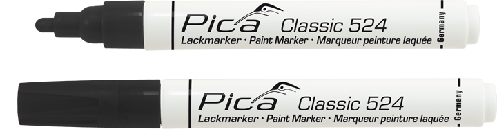 Pica MARKER INDUSTRIAL Round tip permanent. In box. 10 pcs. 2-4 mm, black