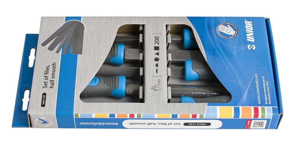 UNIOR PILE POLFINE Z ROČAJEM V KARTONU Art.762/5 1/2S 200 mm/5 kos (612931)