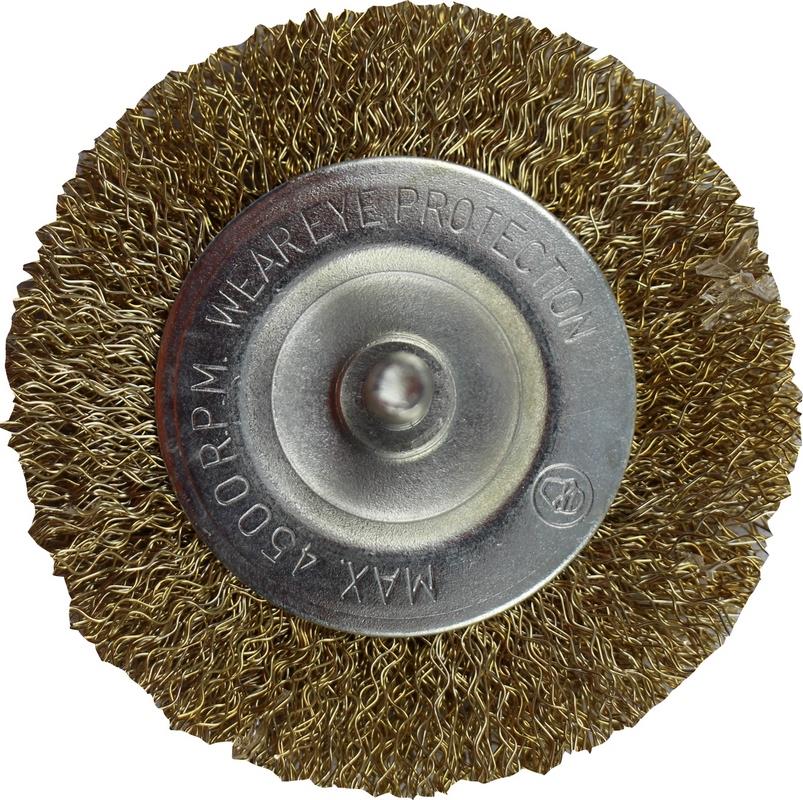 ŠČETKA OBODNA S TRNOM Za vrtalni stroj, blister embalaža. 100 mm