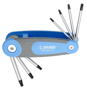 UNIOR TX ALLEN KEYS IN A FOLDABLE HOLDER Art.220/7TXNFH TR 9-TR 40/8 piece (617150)